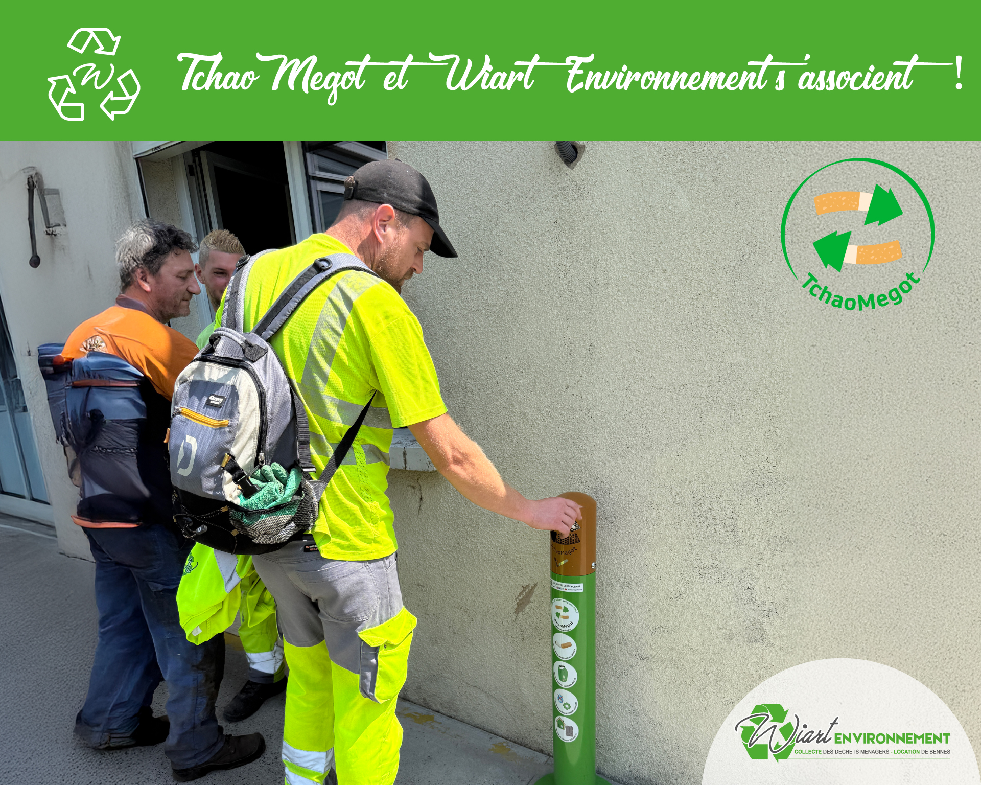 tchao mégot et wiart environnement recyclage mégot