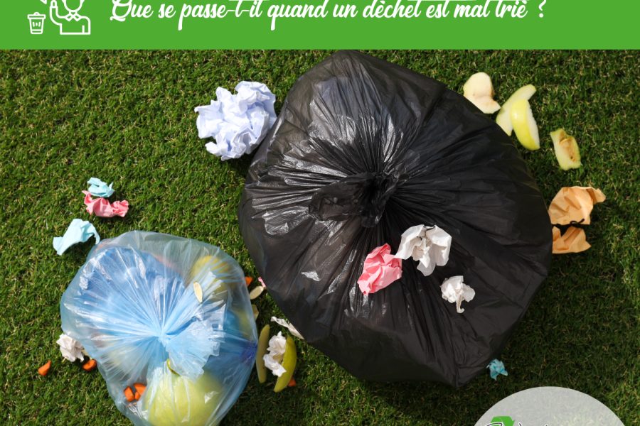 dechets mal trié et refus de poubelle